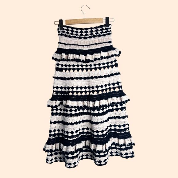 Zimmermann Anneke Crochet Midi Skirt